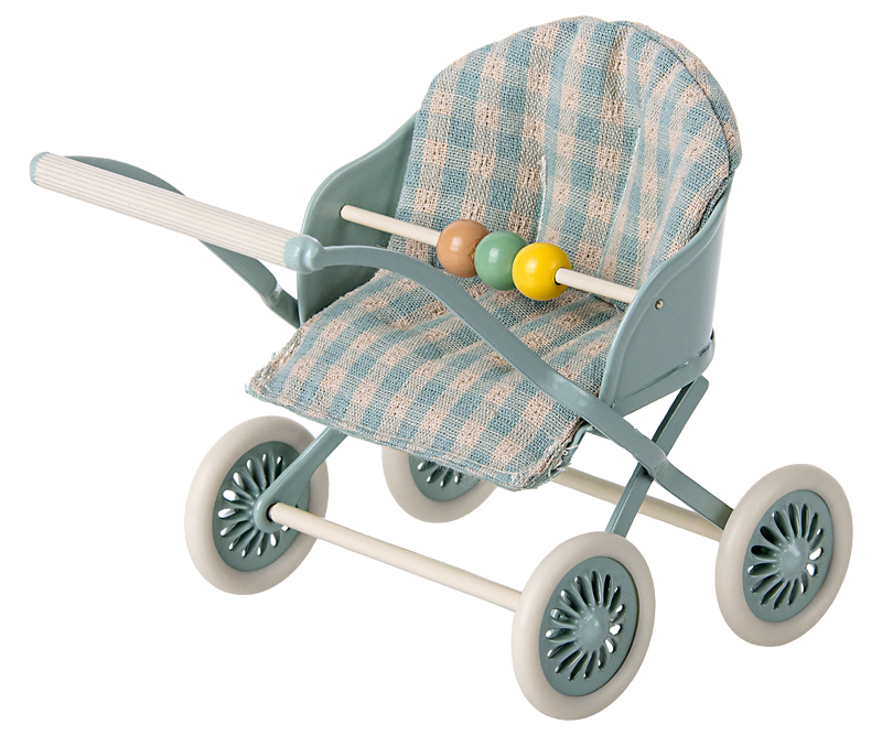 Kinderwagen für Babymaus hellblau